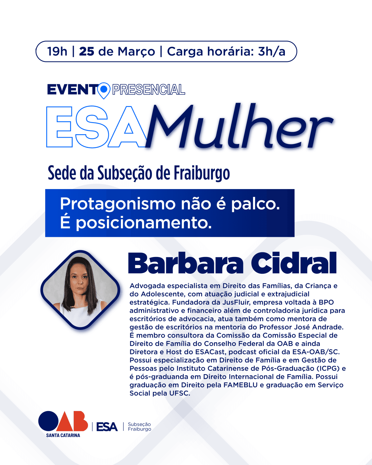 Protagonismo não é palco. É posicionamento.