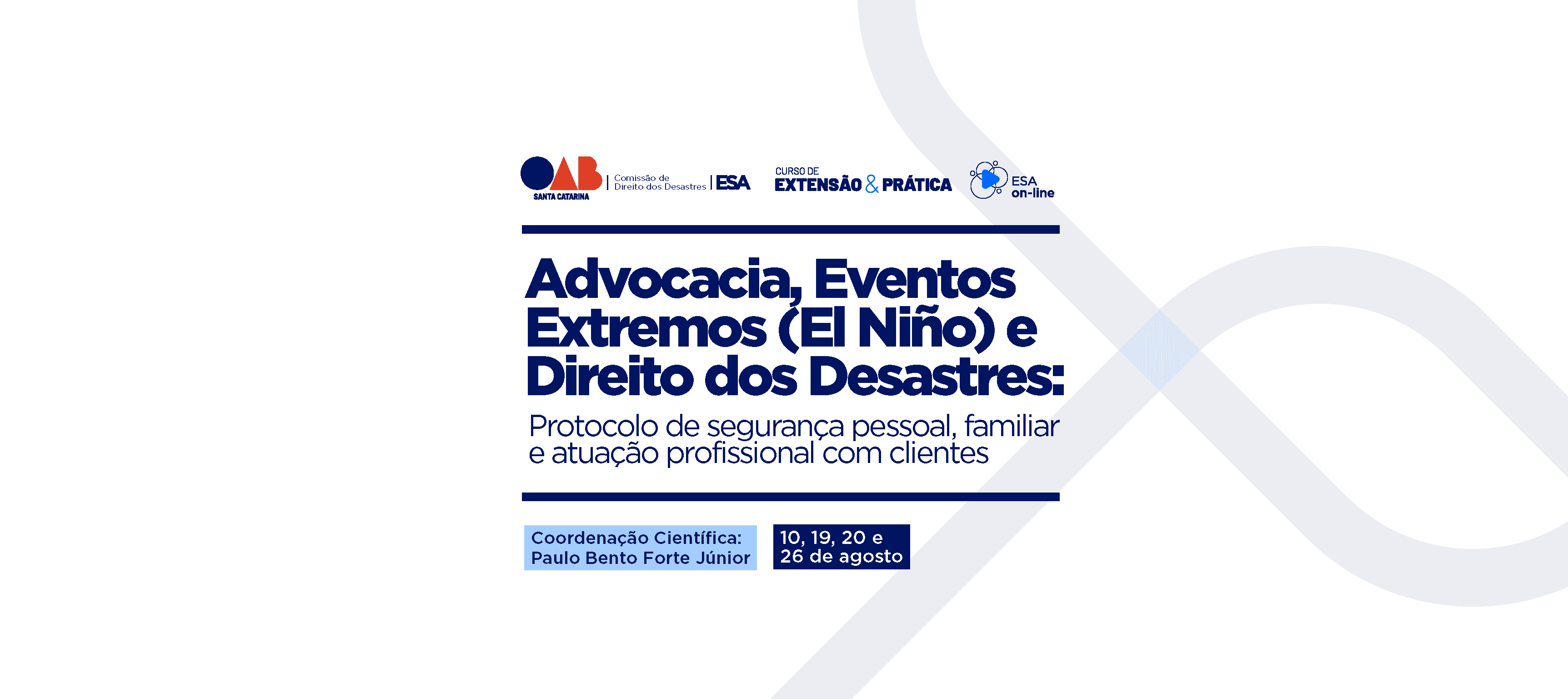 ESA/SC abre curso gratuito sobre atuação da advocacia em eventos climáticos extremos e gestão de desastres