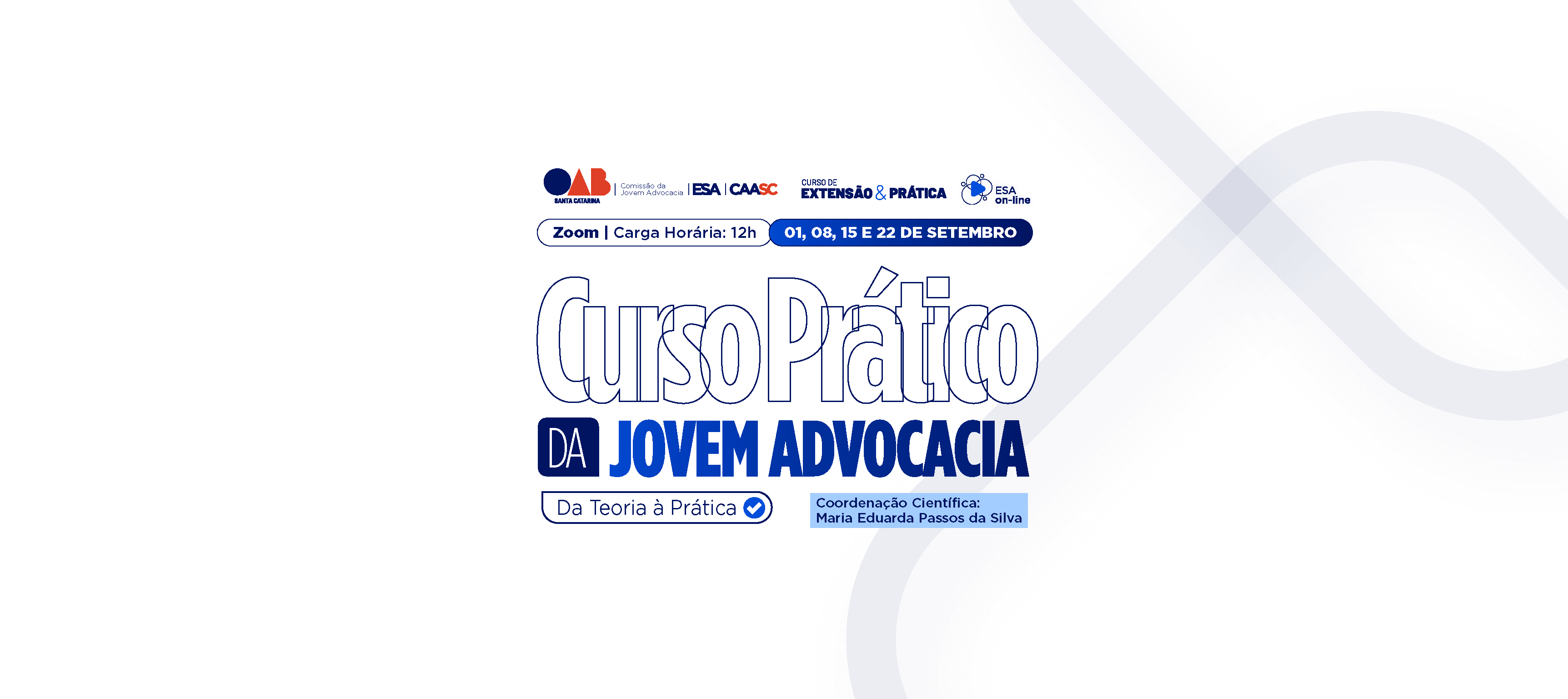 Comissão da Jovem Advocacia em parceria com a ESA/SC lança curso prático para fortalecer a atuação da jovem advocacia.