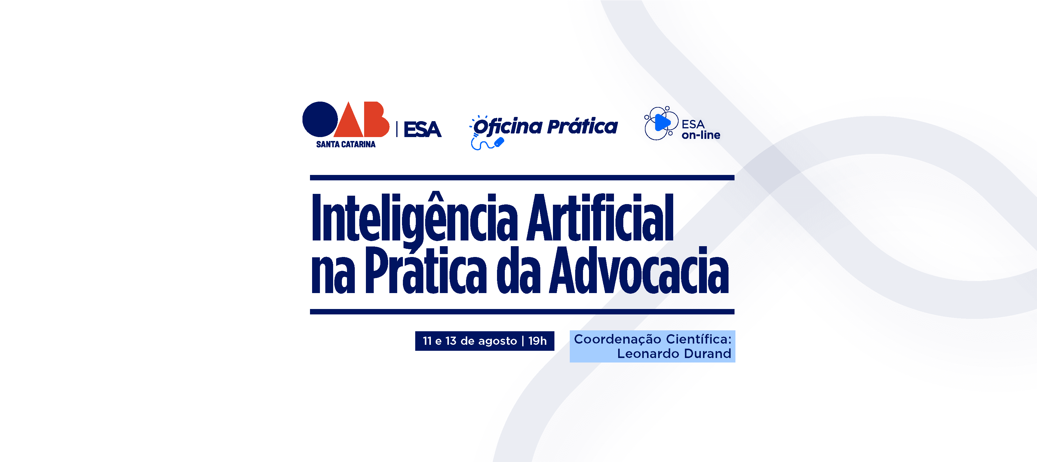 ESA/SC abre inscrições para oficina virtual sobre inteligência artificial aplicada à advocacia