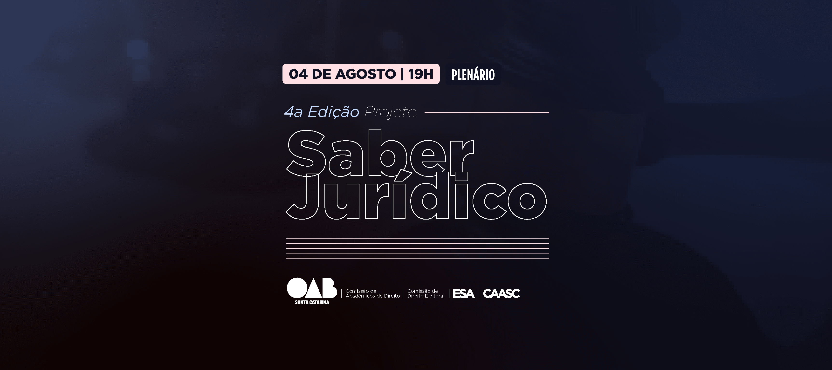 Projeto Saber Jurídico da OAB/SC chega à 4ª edição com debate sobre Inteligência Artificial e Integridade Eleitoral